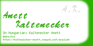 anett kaltenecker business card